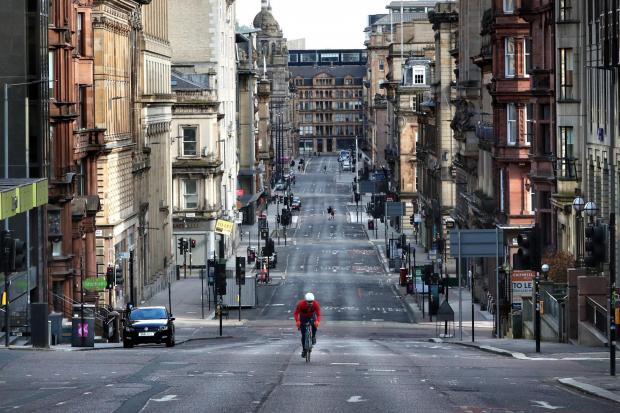 Scotland's streets have been left empty after following lockdown restrictions