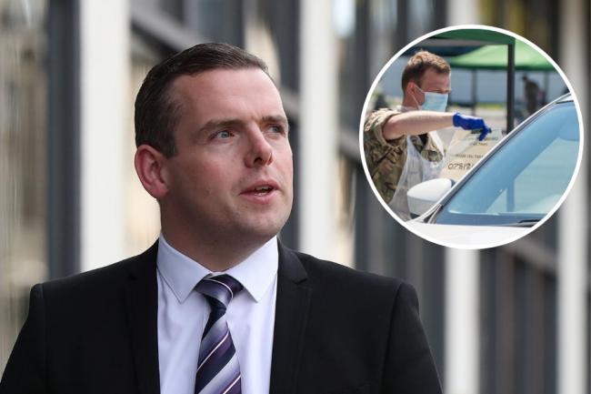 The SNP said it 'beggars belief' Douglas Ross was unaware of the army sites