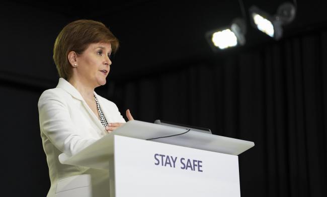 The article claims Nicola Sturgeon has benefitted from coronavirus briefings