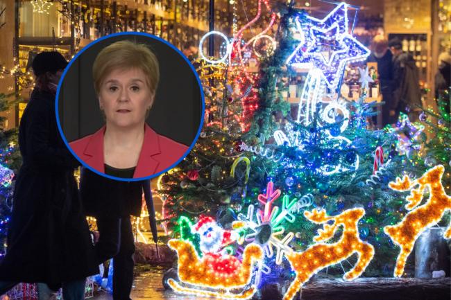 Nicola Sturgeon said it was her 'strong recommendation' that people stay in their own household this Christmas