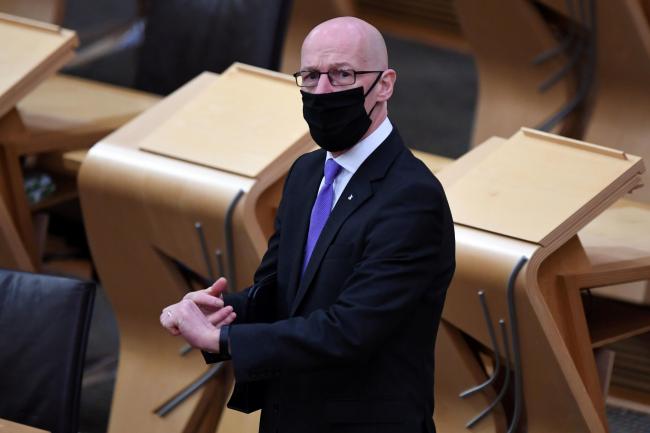 John Swinney is facing a no confidence vote in Holyrood this week