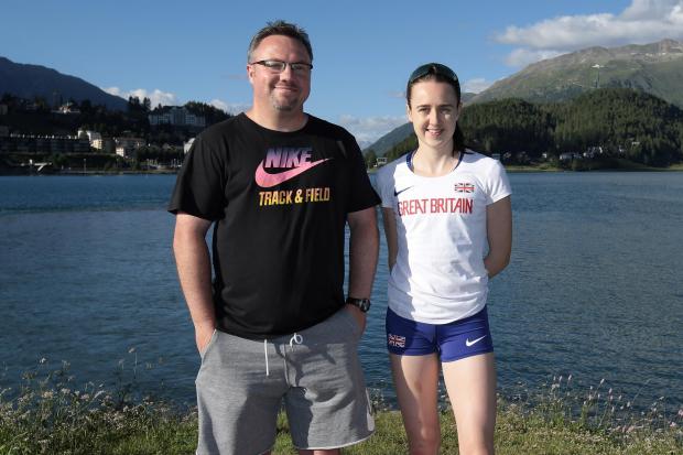 Andy Young with Laura Muir, one of Britain's Britain’s brightest medal prospects for this summer’s Olympics