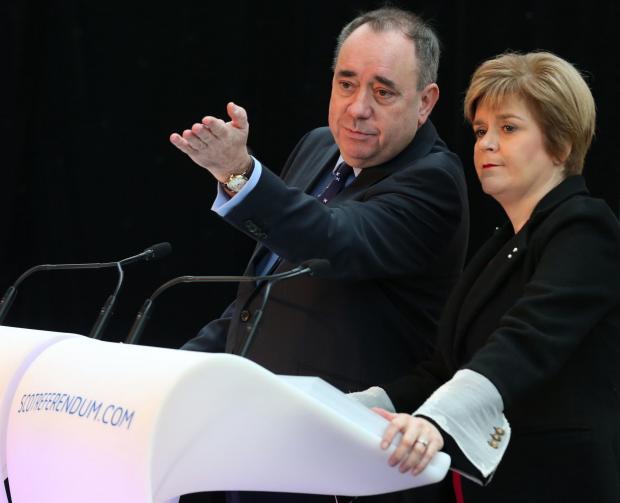 The National: Scotland's former First Minister Alex Salmond and the then Deputy First Minister Nicola Sturgeon at the launch of the White Paper on Independence