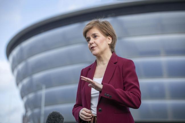 Nicola Sturgeon revealed the SNP’s manifesto would set out steps towards introducing a universal basic income
