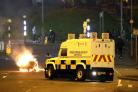 Police were attacked with petrol bombs in Newtownabbey, Northern Ireland