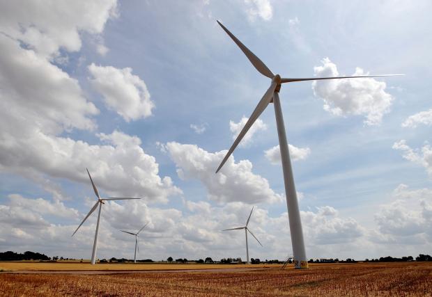 The National: Wind turbines, a source of renewable energy, on the Langford wind farm, Bedfordshire