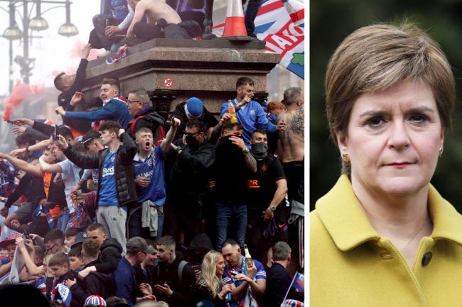 The First Minister condemned the scenes in George Square