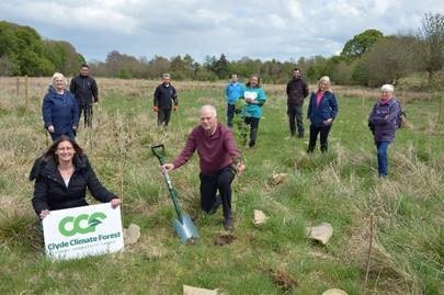 Planting project is underway near Crowwood Golf Course, Lanarkshire
