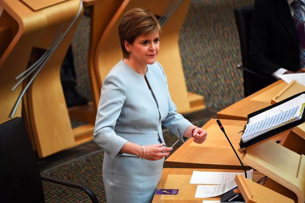 The National: First Minister Nicola Sturgeon during First Minister's Questions at the Scottish Parliament in Holyrood, Edinburgh. Picture date: Thursday June 17, 2021. PA Photo. See PA story Politics Questions . Photo credit should read: Andy Buchanan/PA Wire.