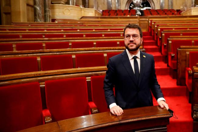 President Pere Aragones told the Catalan parliament a referendum was the 