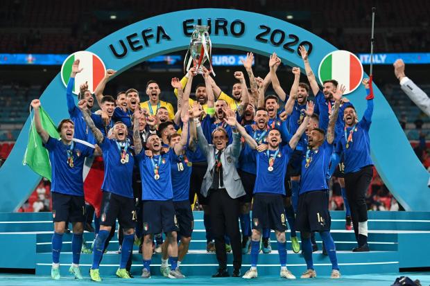 The National: Italy with the Euro 2020 trophy