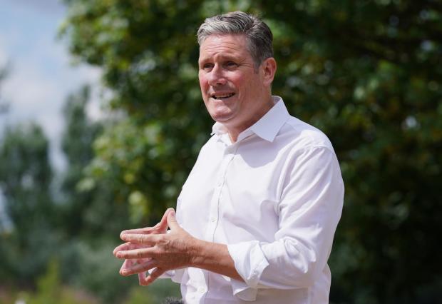 The National: Sir Keir Starmer during a visit to the Hamiltonhill Claypits Local Nature Reserve in Glasgow