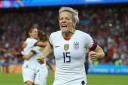 Megan Rapinoe celebrates after scoring the United States' second goal during their quarter-final against France