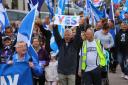 An All Under One Banner march for independence through Campbeltown