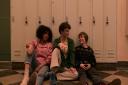 Wyatt Oleff as Stanley and Sophia Lillis (right) as Syd in I Am Not Okay With This