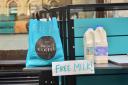Gordon Street Coffee Shop offered free milk and rolls for those who need it