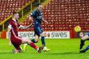 Aberdeen’s Ryan Edmondson scores to make it 4-0 at Pittodrie before Accies bounced back with two goals