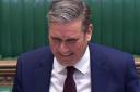 The Speaker intervened to stop the commotion just after Keir Starmer chuckled 'you can always tell when he's losing'