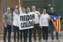 The male Catalan political leaders released from jail. Photo: Omnium Cultural