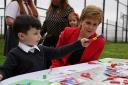 First Minister of Scotland Nicola Sturgeon during a visit to the Indigo school-aged childcare at Castleton Primary School