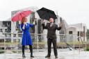 Scottish Greens co-leaders Lorna Slater and Patrick Harvie outside Dynamic Earth in Edinburgh, during their party's Autumn conference. Picture date: Friday October 8, 2021. PA Photograph: Jane Barlow/PA Wire.