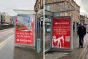 Spoof Santander posters appear across Glasgow ahead of COP26
