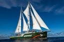 The Rainbow Warrior is on its way to Glasgow from Liverpool
