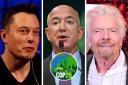 Billionaires (Left to Right) Elon Musk, Jeff Bezos and Sir Richard Branson 'excessive emissions' are putting global efforts against climate change at risk, campaigners have said