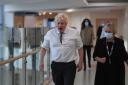 Boris Johnson was seen not wearing a mask during a visit to an English hospital