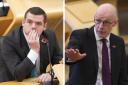 Douglas Ross and John Swinney appearing at FMQs while the First Minister was at COP26