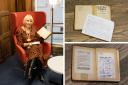 Donna Dewar, a cultural services assistant at Dunfermline Carnegie Library & Galleries, with the overdue book, Stately Timber by Rupert Hughes