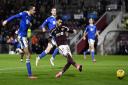 Hearts' Josh Ginnelly opens the scoring for Hearts versus St Johnstone