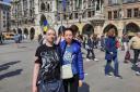 Varvara Shevtsova and her mum in Munich in March, her last stop before heading to Scotland
