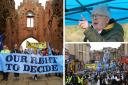 The Arbroath Yes rally attracted thousands on Saturday. Photos: Colin Mearns