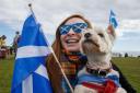 Independence supporters took to the streets of Arbroath for an AUOB rally in early April. Photo: Colin Mearns