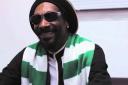Snoop Dogg in his Celtic scarf