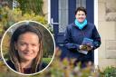 Ruth Davidson was seen on the campaign trail holding a leaflet for Tory candidate Judy Lockhart-Hunter