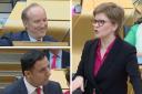 Clockwise from right: First Minister Nicola Sturgeon, Scottish Labour leader Anas Sarwar, and Labour MSP Michael Marra