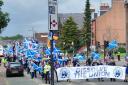 Sea of saltires as 'more than 1000 people' hit Dumfries for independence rally