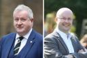 SNP Westminster leader Ian Blackford (left) is facing calls to stand down for backing Patrick Grady MP (right)