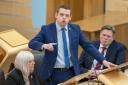 Scottish Conservative Party leader Douglas Ross in the main chamber of the Scottish Parliament. Photograph: PA
