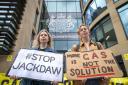 Activists have targetted the UK Government's hub in Edinburgh over the Jackdaw field