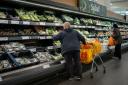 Shoppers in a supermarket. Photograph: PA