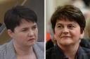 Ruth Davidson (left) has dismissed claims she is due to set off on a pro-UK tour with Arlene Foster. Photos: PA