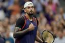 Nick Kyrgios reacts to his big win over Daniil Medvedev