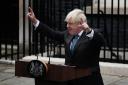 Outgoing Prime Minister Boris Johnson makes a speech outside 10 Downing Street, London, before leaving for Balmoral for an audience with Queen Elizabeth II to formally resign as Prime Minister. Picture date: Tuesday September 6, 2022. PA Photo. See PA