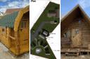 A house and seven glamping pods formed part of the development plans for the site