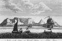 A view of rowing boats and ships in Table Bay, with Cape Town and Table Mountain in the background, South Africa, 1766. Engraving by P.C. Canot after a drawing by William Hirst. (Photo by Hulton Archive/Getty Images).