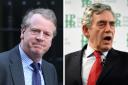 Alister Jack, left and Gordon Brown, right, both reportedly hit out at what they saw as coverage 'politicising' the Queen's death