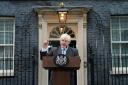 Boris Johnson makes a speech outside 10 Downing Street